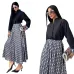 3Dior Long-Sleeve Shirt with CD Print Maxi Skirt #A46535