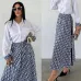 6Dior Long-Sleeve Shirt with CD Print Maxi Skirt #A46535