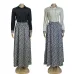 7Dior Long-Sleeve Shirt with CD Print Maxi Skirt #A46535