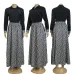 8Dior Long-Sleeve Shirt with CD Print Maxi Skirt #A46535