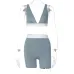 16Hot goods 2021 summer hot selling women's wear new V-neck sports Yoga suit women's wholesale #999902416
