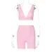 17Hot goods 2021 summer hot selling women's wear new V-neck sports Yoga suit women's wholesale #999902416