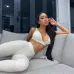 24Hot goods 2021 summer hot selling women's wear new V-neck sports Yoga suit women's wholesale #999902416