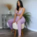 33Hot goods 2021 summer hot selling women's wear new V-neck sports Yoga suit women's wholesale #999902416
