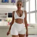 34Hot goods 2021 summer hot selling women's wear new V-neck sports Yoga suit women's wholesale #999902416