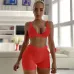 40Hot goods 2021 summer hot selling women's wear new V-neck sports Yoga suit women's wholesale #999902416