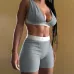 41Hot goods 2021 summer hot selling women's wear new V-neck sports Yoga suit women's wholesale #999902416