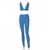8Hot goods 2021 summer hot selling women's wear new V-neck sports Yoga suit women's wholesale #999902416