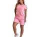 3Sale DIOR Embossed Short Set with Contrast Side Panels #A47230