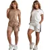 1Sale Gucci Embossed Short Set with Contrast Side Panels #A47229