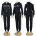 9Women's Dior CD Pattern Hoodie and Pants Set with Side Stripe #A47228