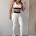 12new fashion alo yoga sports vest pants running fitness waist-tightening women's clothing two-piece set #A47864
