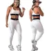 3new fashion alo yoga sports vest pants running fitness waist-tightening women's clothing two-piece set #A47864