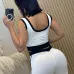 7new fashion alo yoga sports vest pants running fitness waist-tightening women's clothing two-piece set #A51025