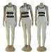 10new fashion alo yoga sports vest pants running fitness waist-tightening women's clothing two-piece set #A51025