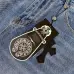 9Chrome Women's Hearts classic blue black leather jeans #A48738