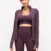 242021 autumn and winter models  stretch zipper running long-sleeved yoga sports jacket women #999901216