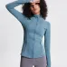 282021 autumn and winter models  stretch zipper running long-sleeved yoga sports jacket women #999901216