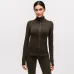 42021 autumn and winter models  stretch zipper running long-sleeved yoga sports jacket women #999901216