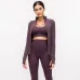 12021 autumn and winter models  stretch zipper running long-sleeved yoga sports jacket women #999901216