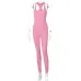 13Women's spring and summer 2021 new knitted solid color high waist tight sports Yoga one-piece pants Dresses #999902420