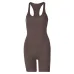 25Women's spring and summer 2021 new knitted solid color high waist tight sports Yoga one-piece pants Dresses #999902420
