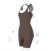 27Women's spring and summer 2021 new knitted solid color high waist tight sports Yoga one-piece pants Dresses #999902420