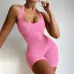 4Women's spring and summer 2021 new knitted solid color high waist tight sports Yoga one-piece pants Dresses #999902420