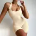 1Women's spring and summer 2021 new knitted solid color high waist tight sports Yoga one-piece pants Dresses #999902420